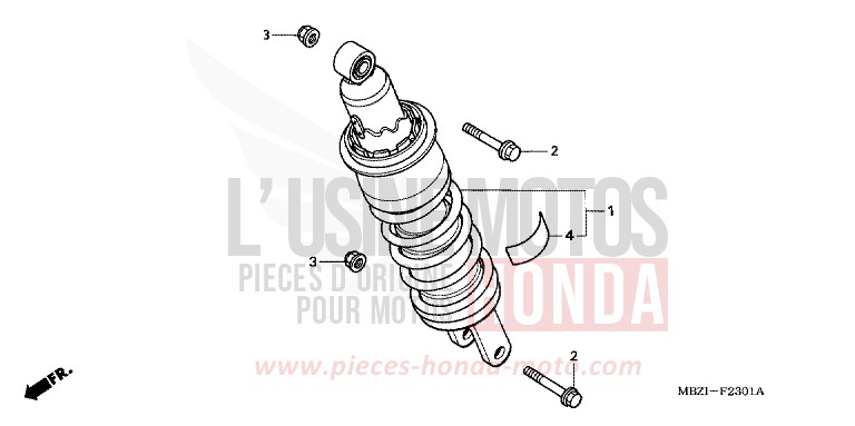 REAR CUSHION (CB600F3/4/5/6) for CB600F Hornet INTERSTELLAR BLACK METALLIC (NHA12) from 2006